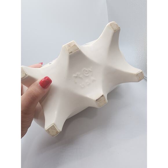 Vintage McCoy Ceramic Art Pottery Floral Cherry Blossom Decorated Planter Vase - Picture 7 of 8